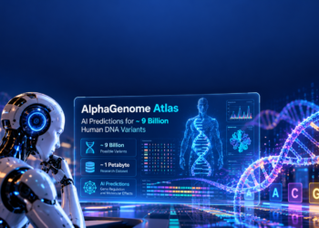 AlphaGenome Atlas in 2026 mapping billions of human DNA variants with AI predictions