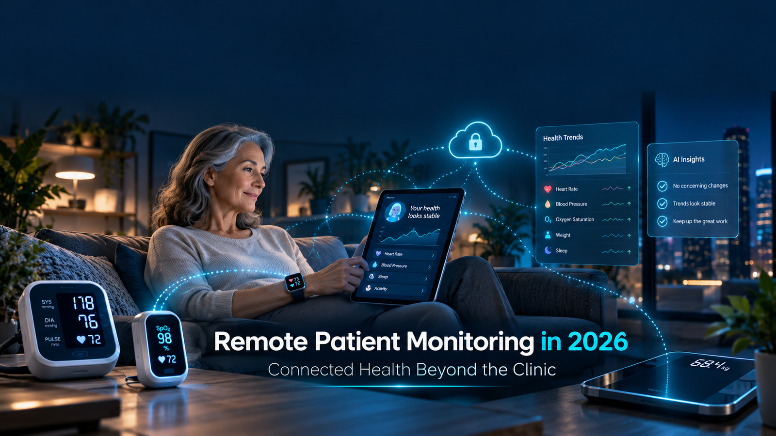Remote patient monitoring in 2026 using connected medical devices, home health data, and AI-assisted monitoring