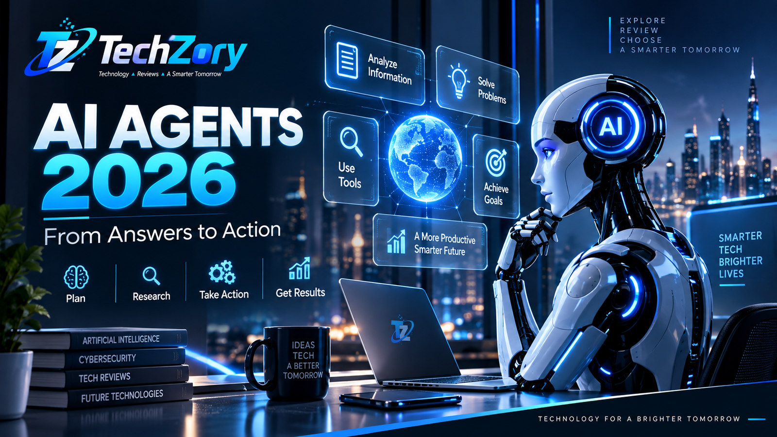 AI Agents in 2026 using tools to plan, research, take action, and achieve goals