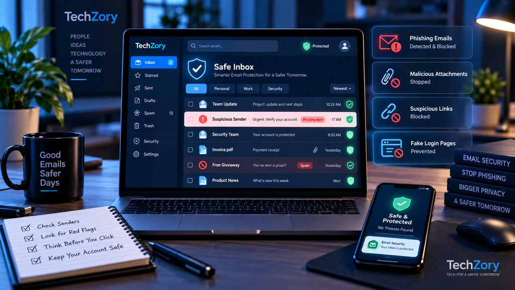 Email and phishing protection blocking malicious links, suspicious attachments, fake login pages, and phishing emails