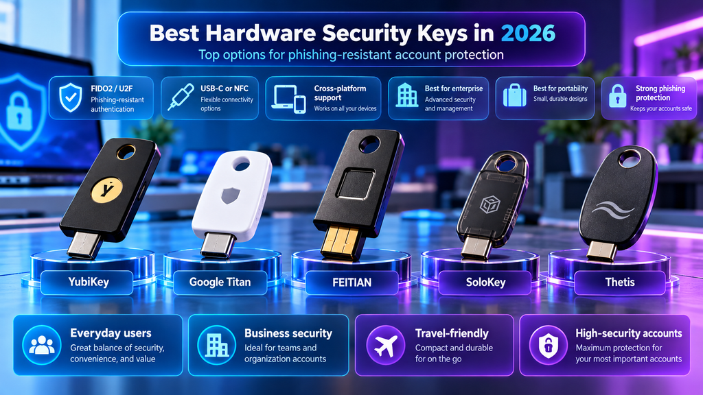 Best hardware security keys in 2026 for phishing-resistant account protection