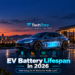 EV battery lifespan in 2026 showing electric car battery health degradation warranty and long-term battery life