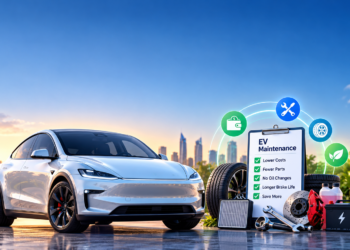 EV maintenance costs in 2026 showing electric vehicle service tires brakes fluids filters and charging equipment