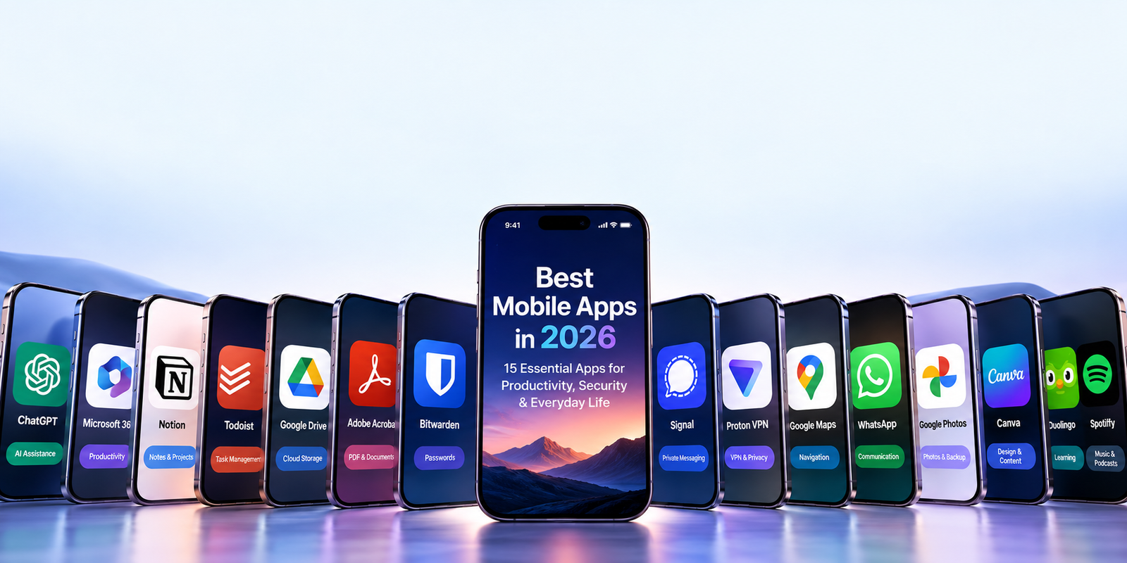 Best Mobile Apps in 2026 for productivity, security, and everyday life