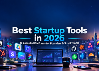 Best startup tools in 2026 for productivity, communication, CRM, payments, design, development, automation, accounting, scheduling, and security